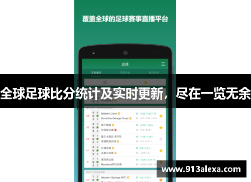 全球足球比分统计及实时更新，尽在一览无余